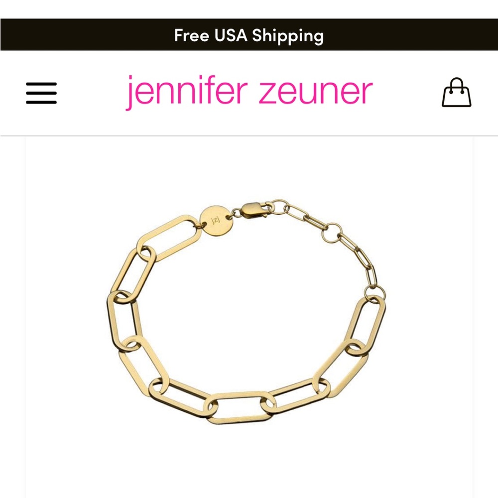Jennifer Zeuner Marta Gold Link Bracelet